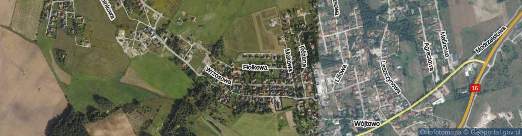 Zdjęcie satelitarne Fiołkowa ul.