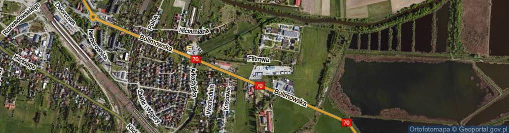Zdjęcie satelitarne Filtrowa ul.