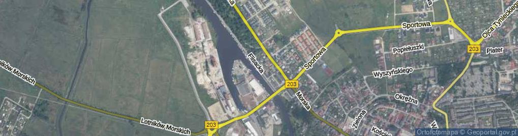 Zdjęcie satelitarne Flisacka ul.