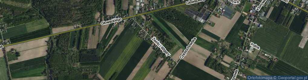 Zdjęcie satelitarne Franciszka Żwirki i Stanisława Wigury ul.