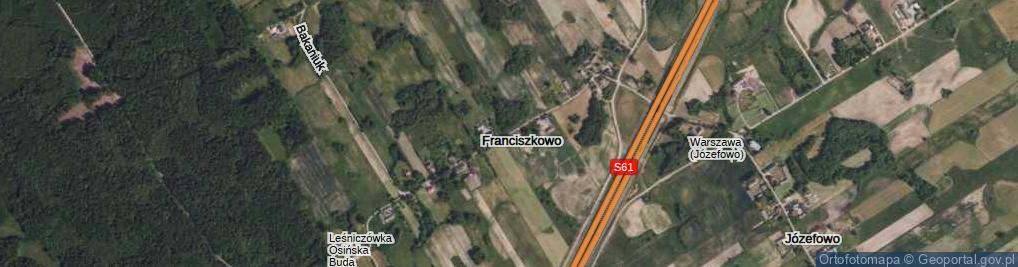 Zdjęcie satelitarne Franciszkowo ul.