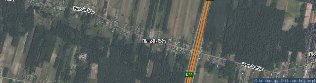 Zdjęcie satelitarne Franciszków ul.