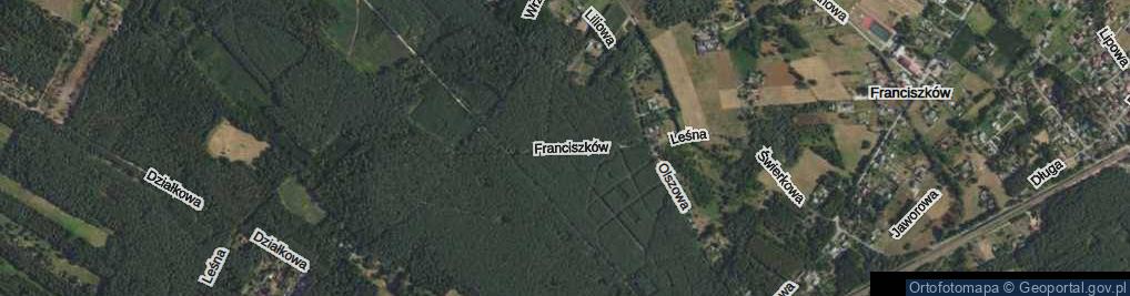 Zdjęcie satelitarne Franciszków ul.