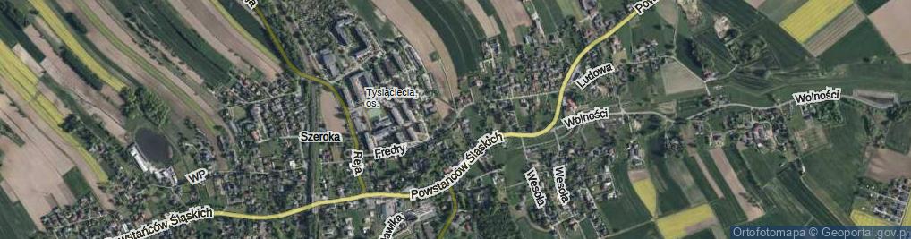 Zdjęcie satelitarne Fredry Aleksandra ul.