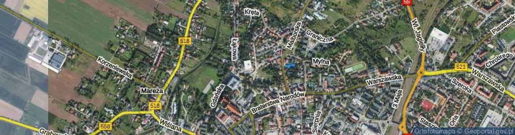 Zdjęcie satelitarne Franciszka Żwirki i Stanisława Wigury ul.