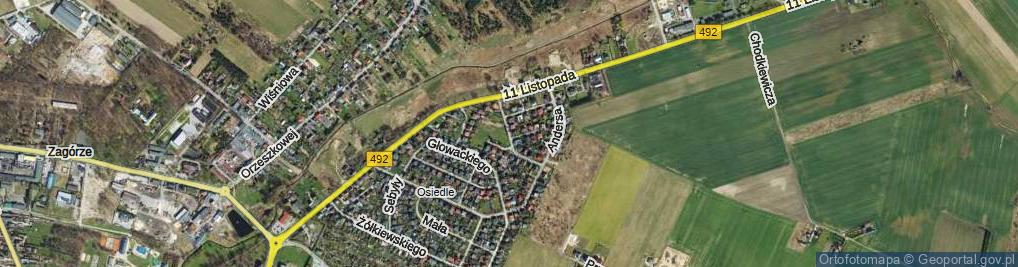 Zdjęcie satelitarne Franciszka Żwirki i Stanisława Wigury ul.