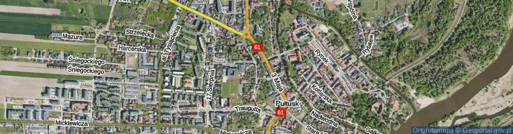 Zdjęcie satelitarne Franciszka Żwirki i Stanisława Wigury ul.