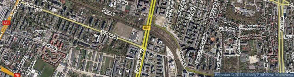 Zdjęcie satelitarne Franciszka Żwirki i Stanisława Wigury ul.