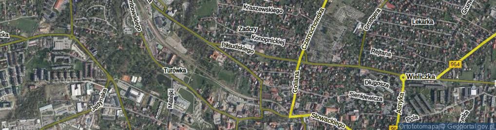 Zdjęcie satelitarne Franciszka Żwirki i Stanisława Wigury ul.