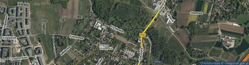 Zdjęcie satelitarne Fryzjerska ul.