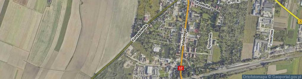 Zdjęcie satelitarne Franciszka Żwirki i Stanisława Wigury ul.