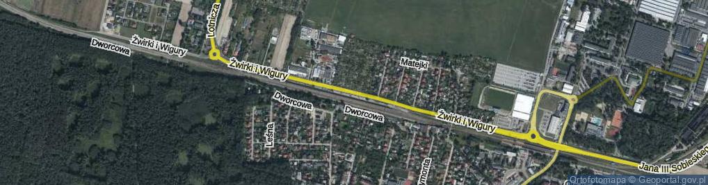 Zdjęcie satelitarne Franciszka Żwirki i Stanisława Wigury ul.