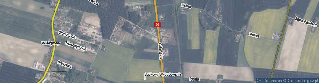 Zdjęcie satelitarne Gdańska ul.