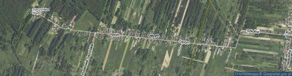Zdjęcie satelitarne Gęzyn ul.