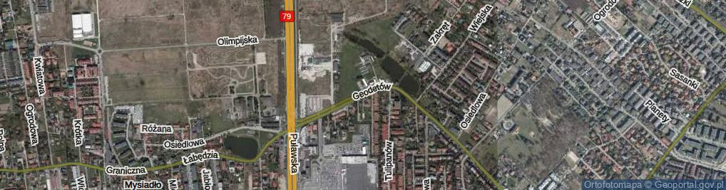 Zdjęcie satelitarne Geodetów ul.