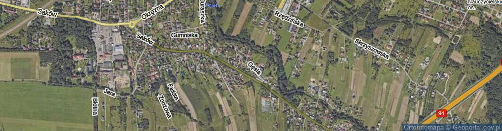 Zdjęcie satelitarne Gęsia ul.