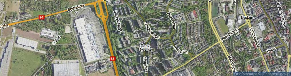 Zdjęcie satelitarne Gibały Stefana, ks. prał. ul.