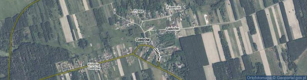 Zdjęcie satelitarne Giełzów ul.