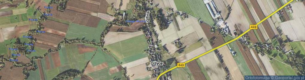 Zdjęcie satelitarne Giżyce ul.