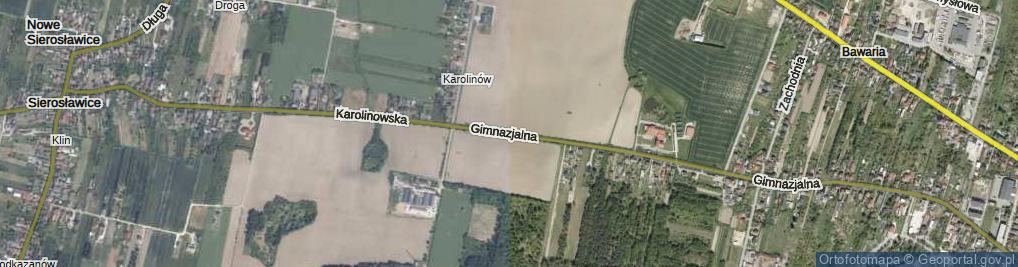 Zdjęcie satelitarne Gimnazjalna ul.