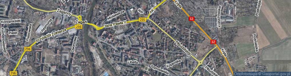 Zdjęcie satelitarne Gimnazjalna ul.