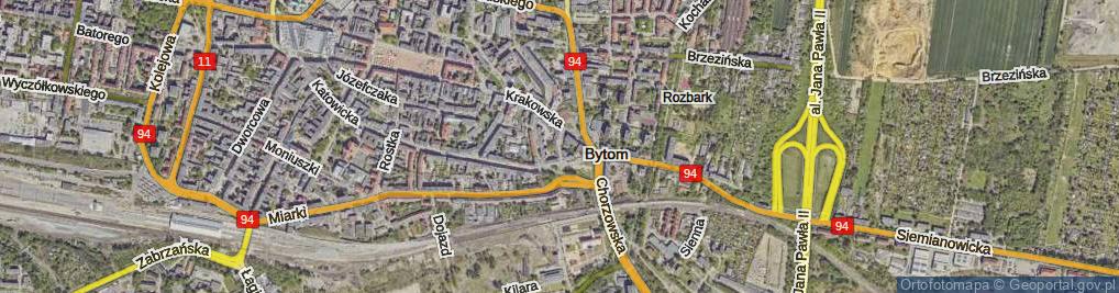 Zdjęcie satelitarne Głęboka ul.