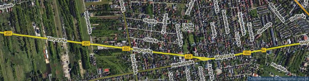 Zdjęcie satelitarne Gliwicka ul.