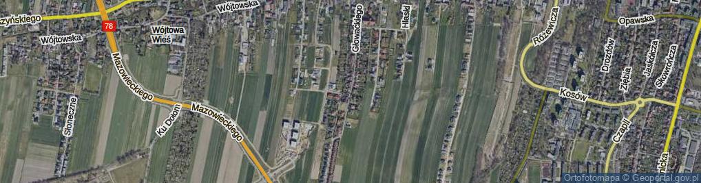 Zdjęcie satelitarne Głowackiego Bartosza ul.