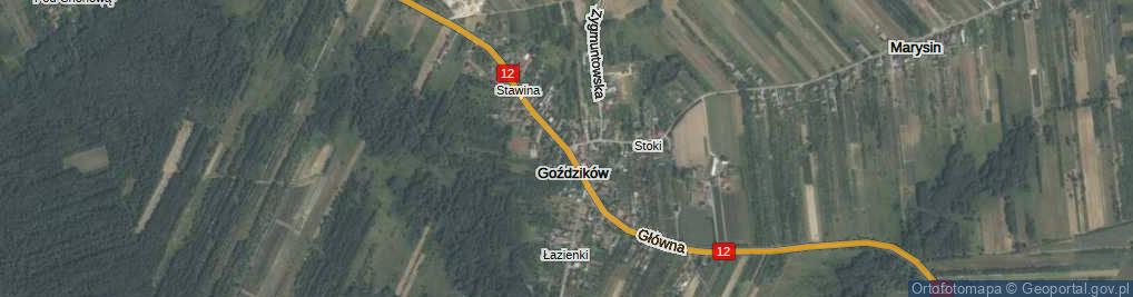 Zdjęcie satelitarne Główna ul.