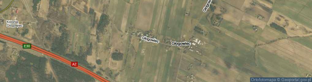 Zdjęcie satelitarne Głogowiec ul.