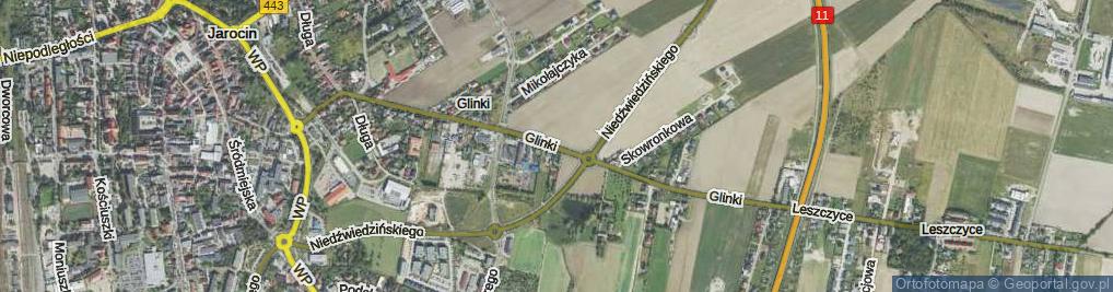 Zdjęcie satelitarne Glinki ul.