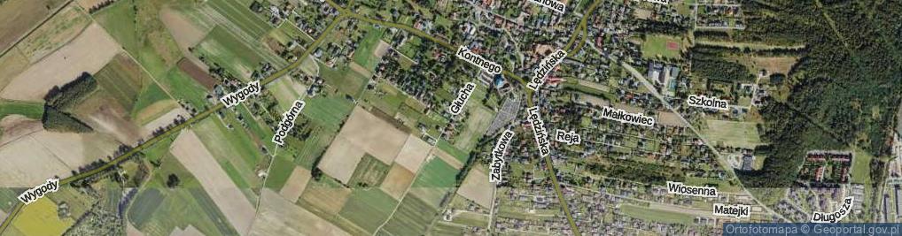 Zdjęcie satelitarne Głucha Henryka, ks. ul.