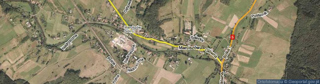 Zdjęcie satelitarne Główna ul.