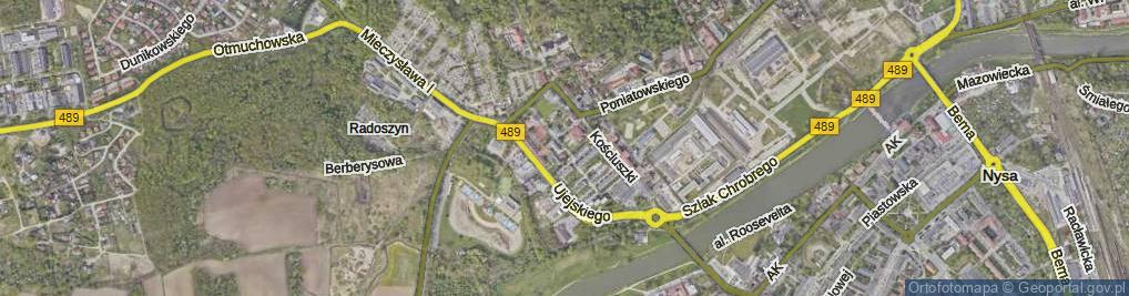 Zdjęcie satelitarne Głowackiego Bartosza ul.