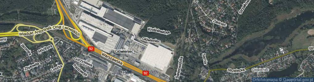 Zdjęcie satelitarne Główieniec ul.