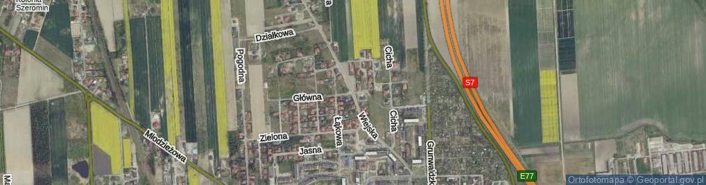 Zdjęcie satelitarne Główna ul.