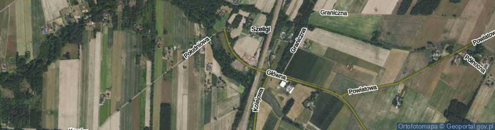 Zdjęcie satelitarne Główna ul.