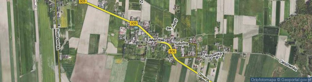 Zdjęcie satelitarne Główna ul.