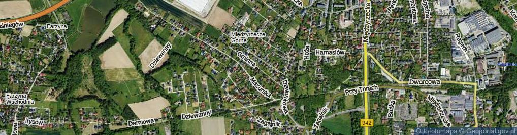 Zdjęcie satelitarne Gminna ul.