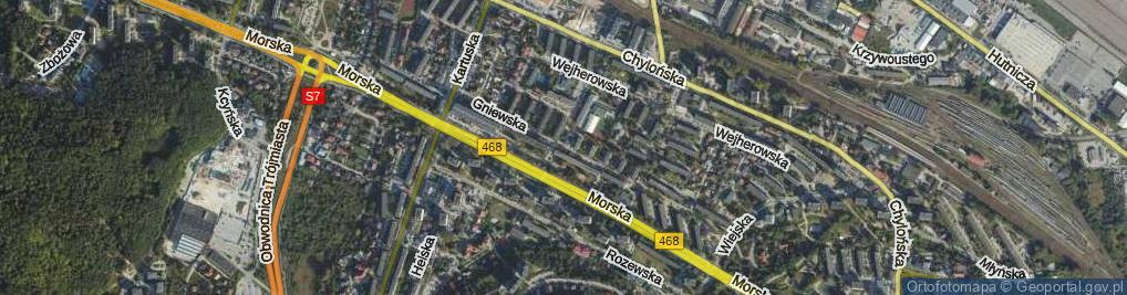 Zdjęcie satelitarne Gniewska ul.