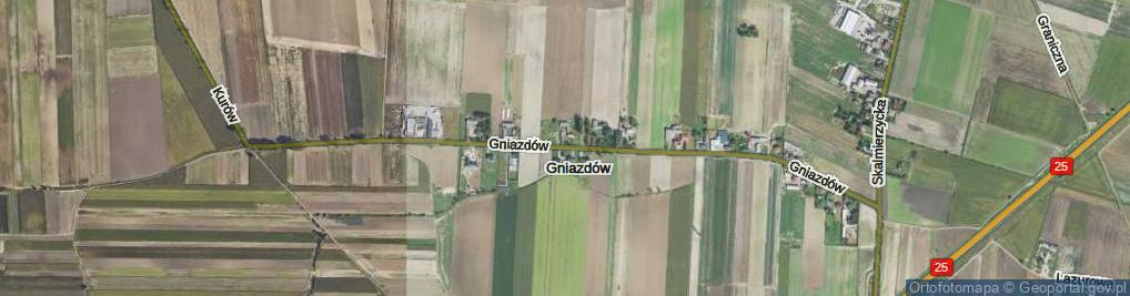 Zdjęcie satelitarne Gniazdów ul.
