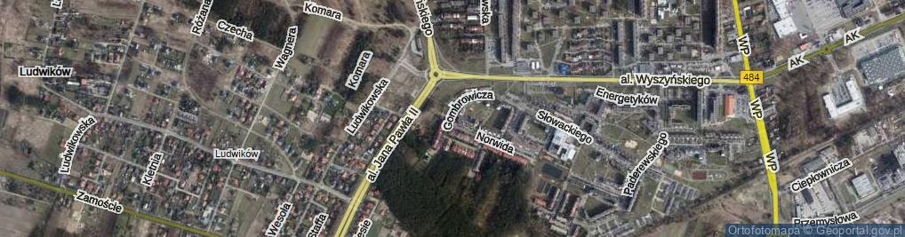 Zdjęcie satelitarne Gombrowicza Witolda ul.