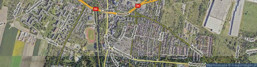 Zdjęcie satelitarne Górna ul.