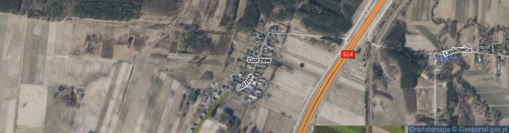 Zdjęcie satelitarne Gorzew ul.
