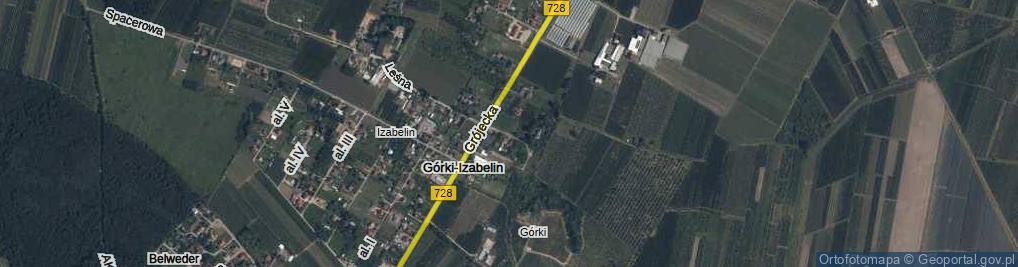 Zdjęcie satelitarne Górki-Izabelin ul.