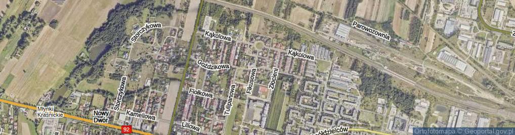 Zdjęcie satelitarne Goździkowa ul.