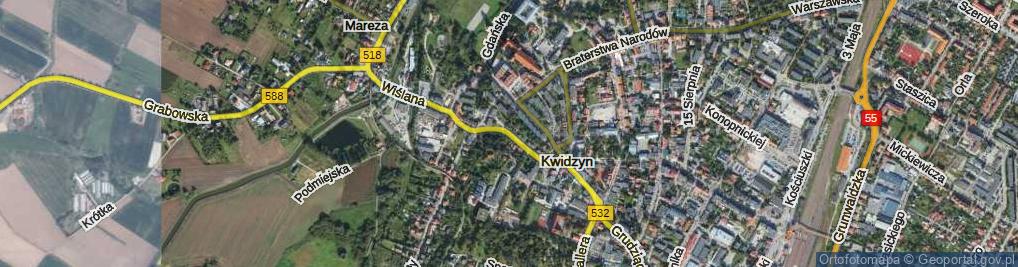 Zdjęcie satelitarne Górna ul.