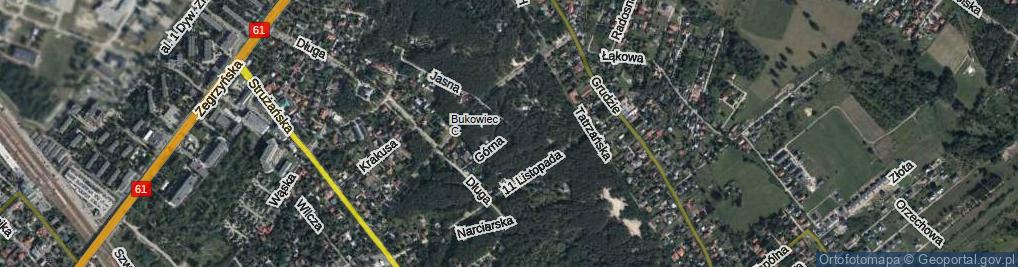 Zdjęcie satelitarne Górna ul.
