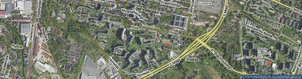 Zdjęcie satelitarne Goszczyńskiego Seweryna ul.