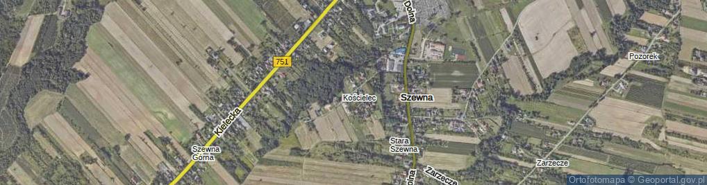 Zdjęcie satelitarne Górna ul.